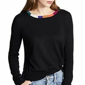 Splendid x Margherita Cashmere-Blend Sweater with Colorful Neckline